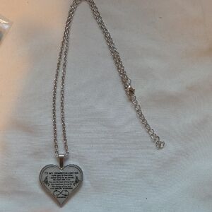 Heartfelt Silver Necklace for Granddaughter